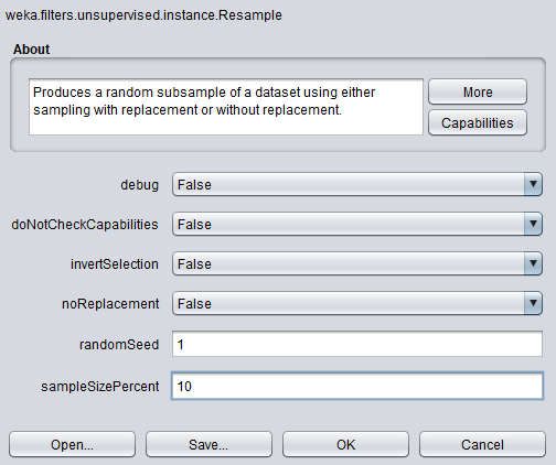 Resample config
