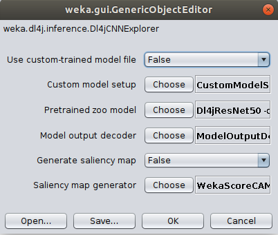 Dl4jCNNExplorer default settings